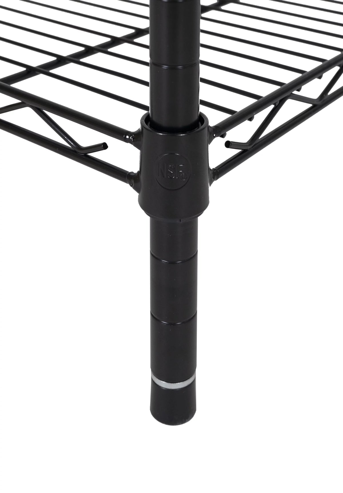 Steel 3-Tier Storage Shelf Unit Black D3083