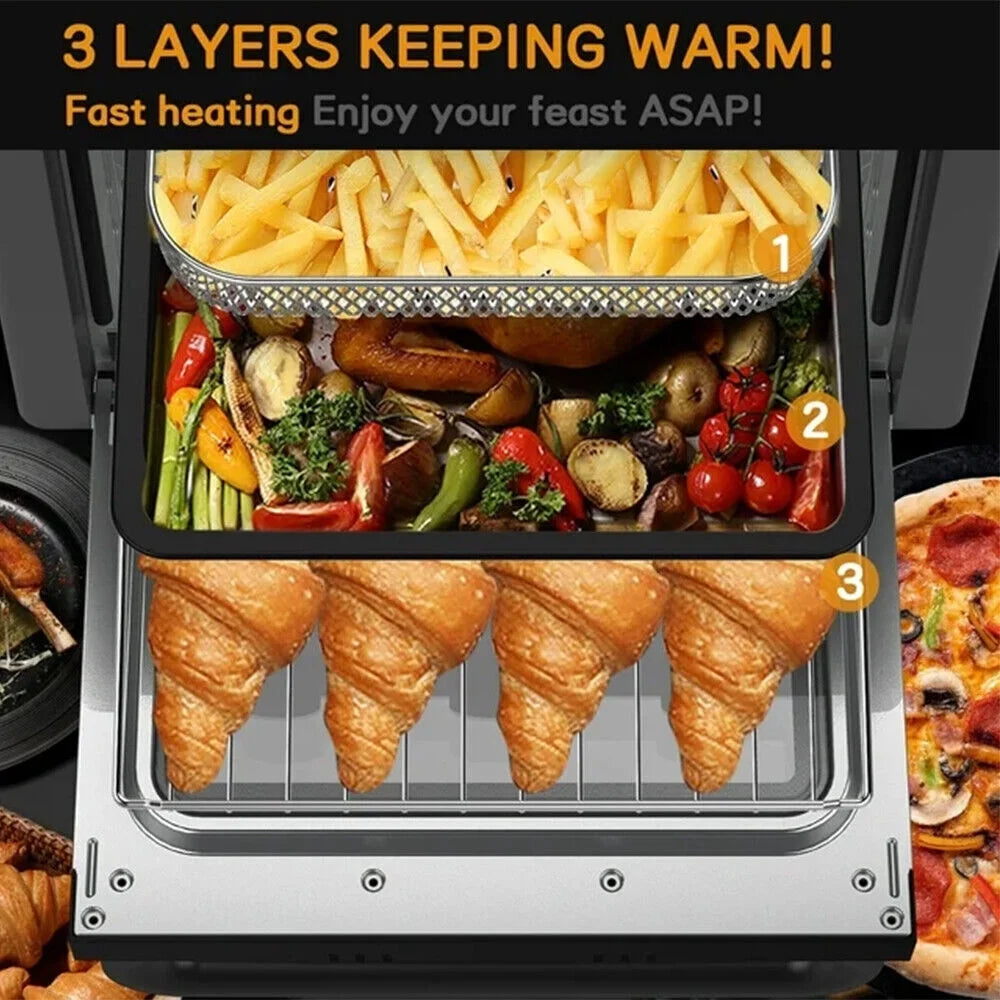 20Qt 5in1 Air Fryer Oven Toaster Combo Gray L59526