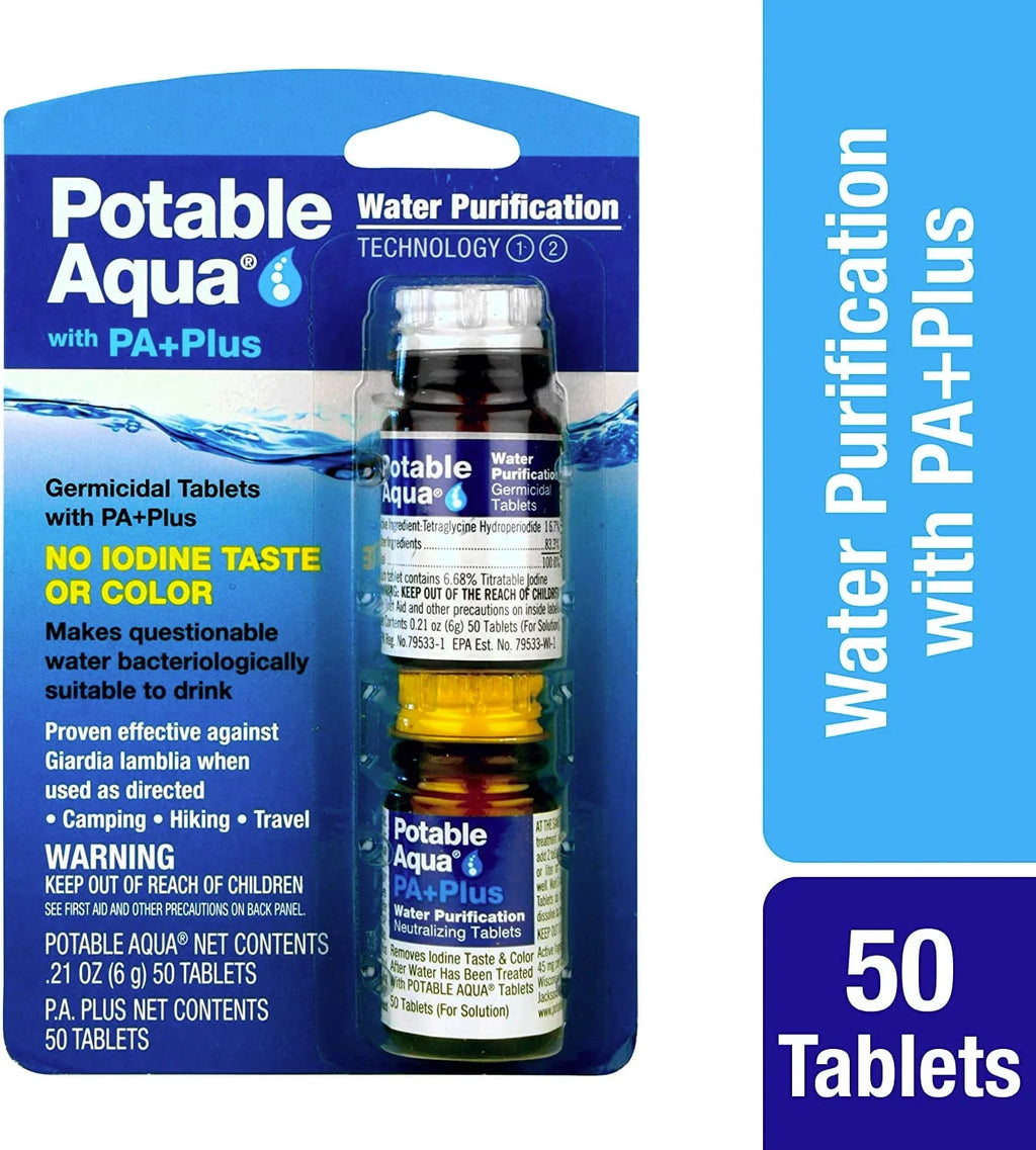 Water Purification Tablets, Two 50 Count Bottles R4066
