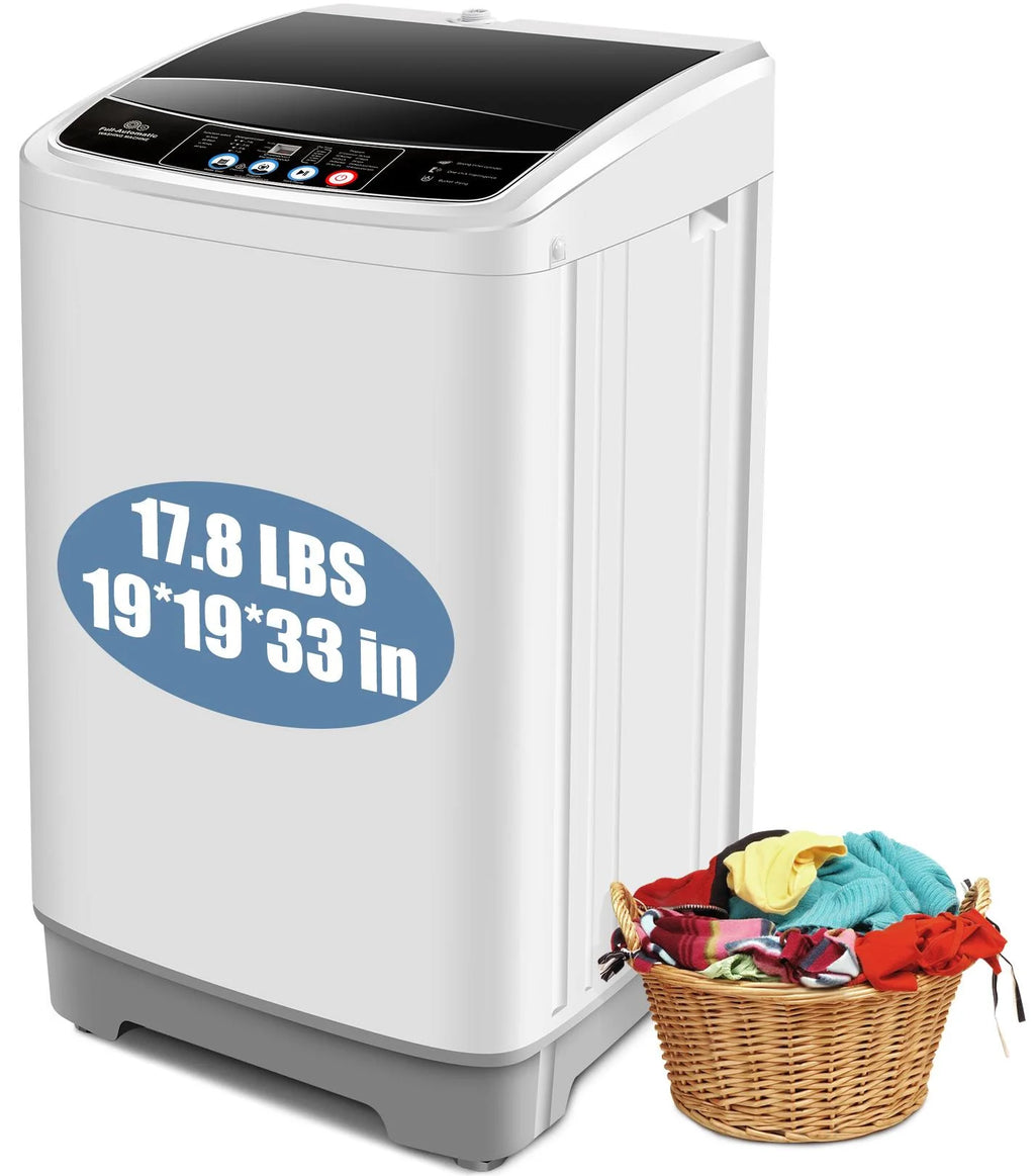 2.1 Cu.ft 15.6lbs Compact Fully Automatic Washing Machine with Drain Pump F61770