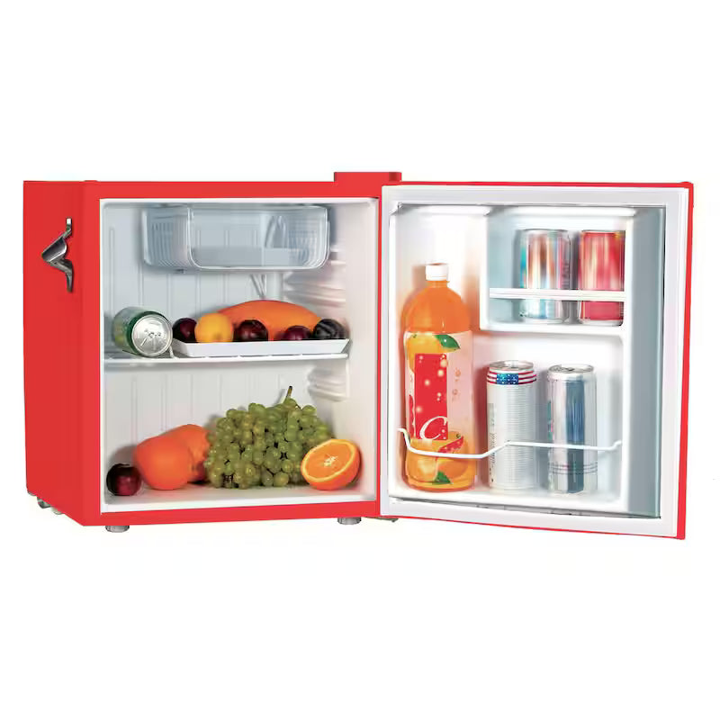 1.6 cu. ft. Mini Retro Refrigerator in Red without Freezer O123805