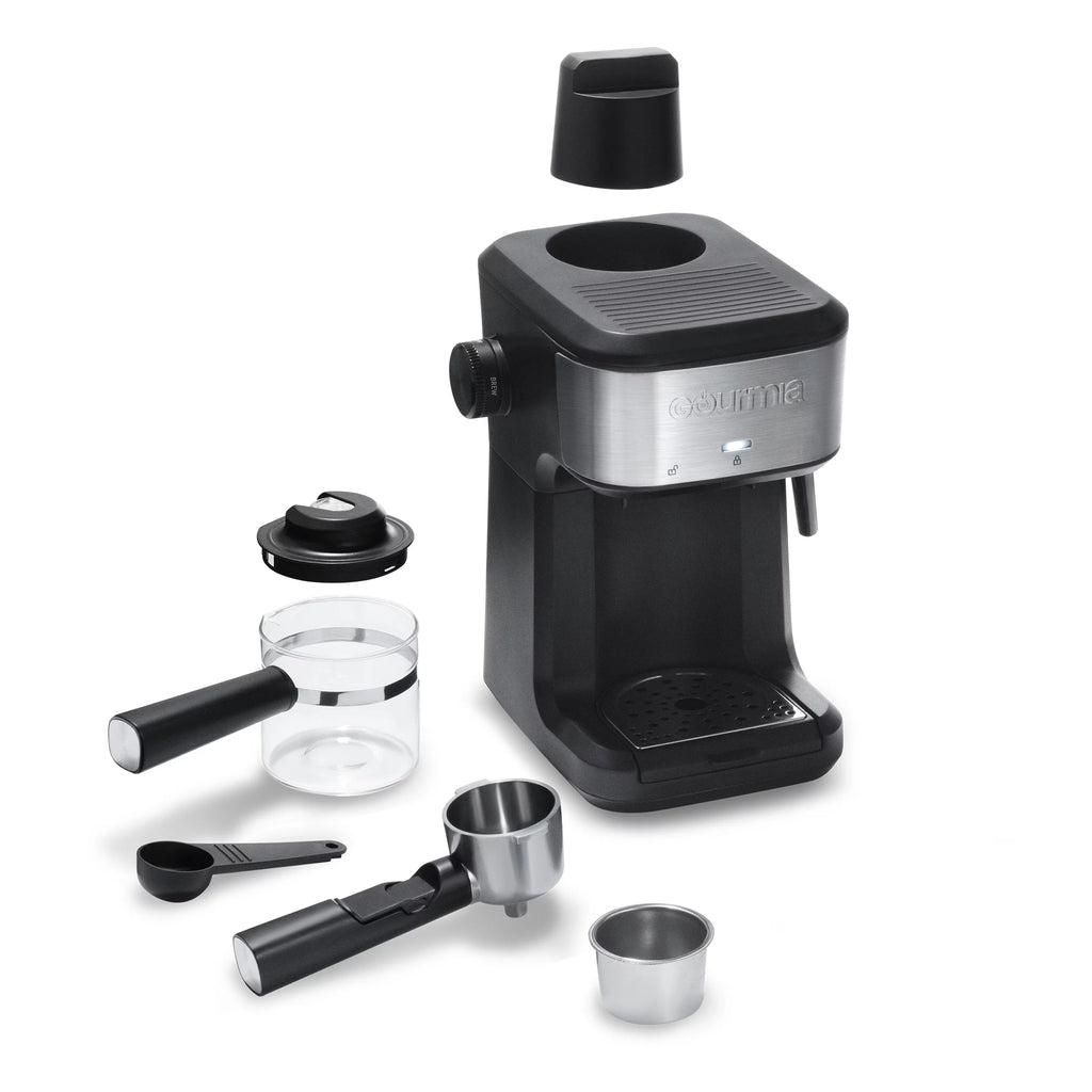 4-Shot Steam Espresso, Cappuccino, and Latte Maker with Frothing Wand A4866