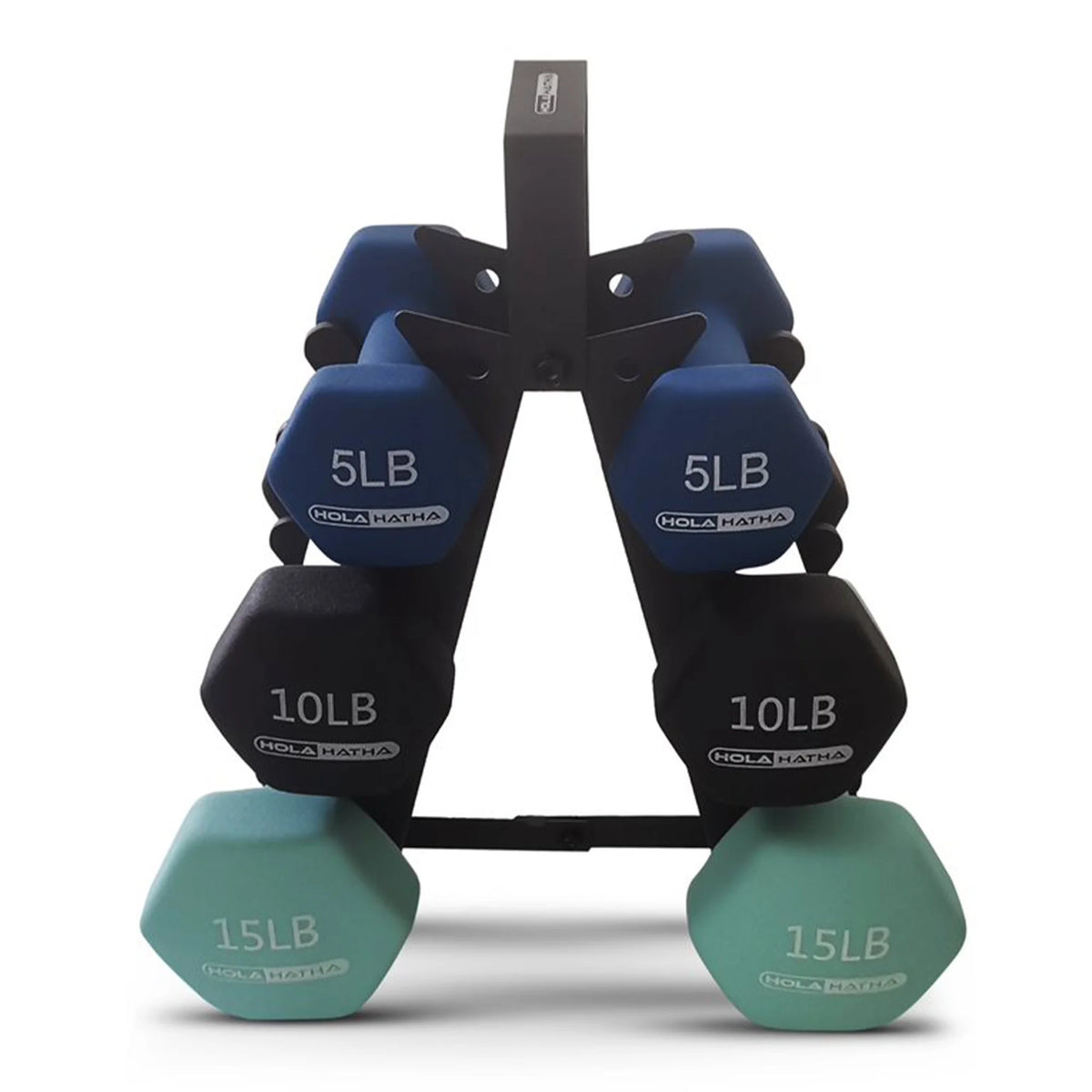 3, 5, and 8 Pound Dumbbell Hand Weight Set with Storage Rack J740499