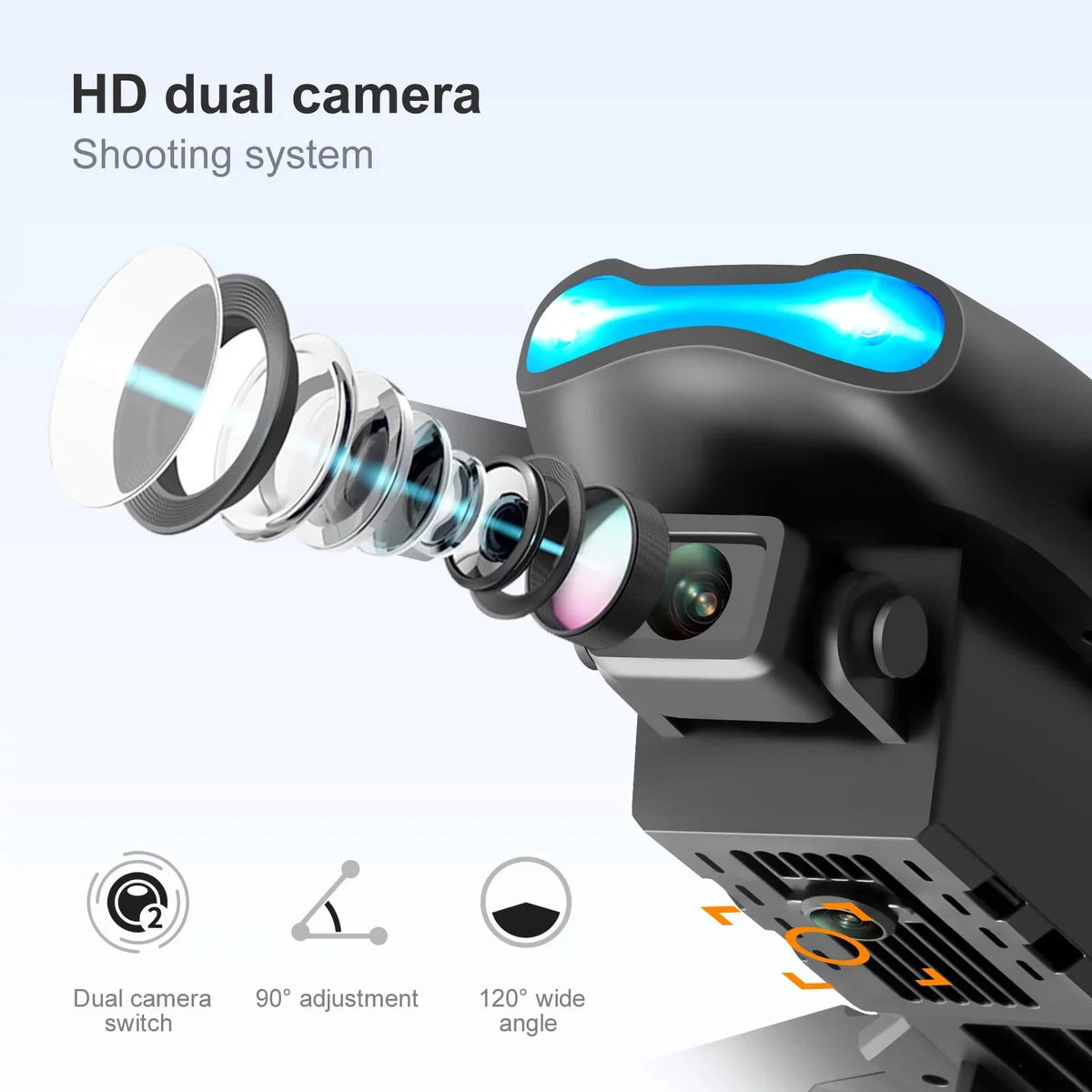 4K HD Dual Camera RC Quadcopter with 2 Batteries T23070
