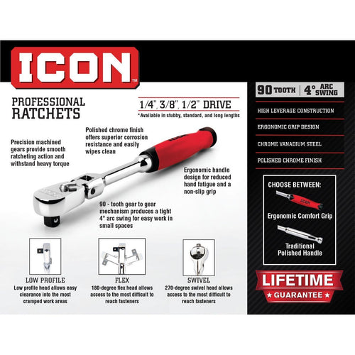 1/2 in. Drive Flex-Head Ratchet U746