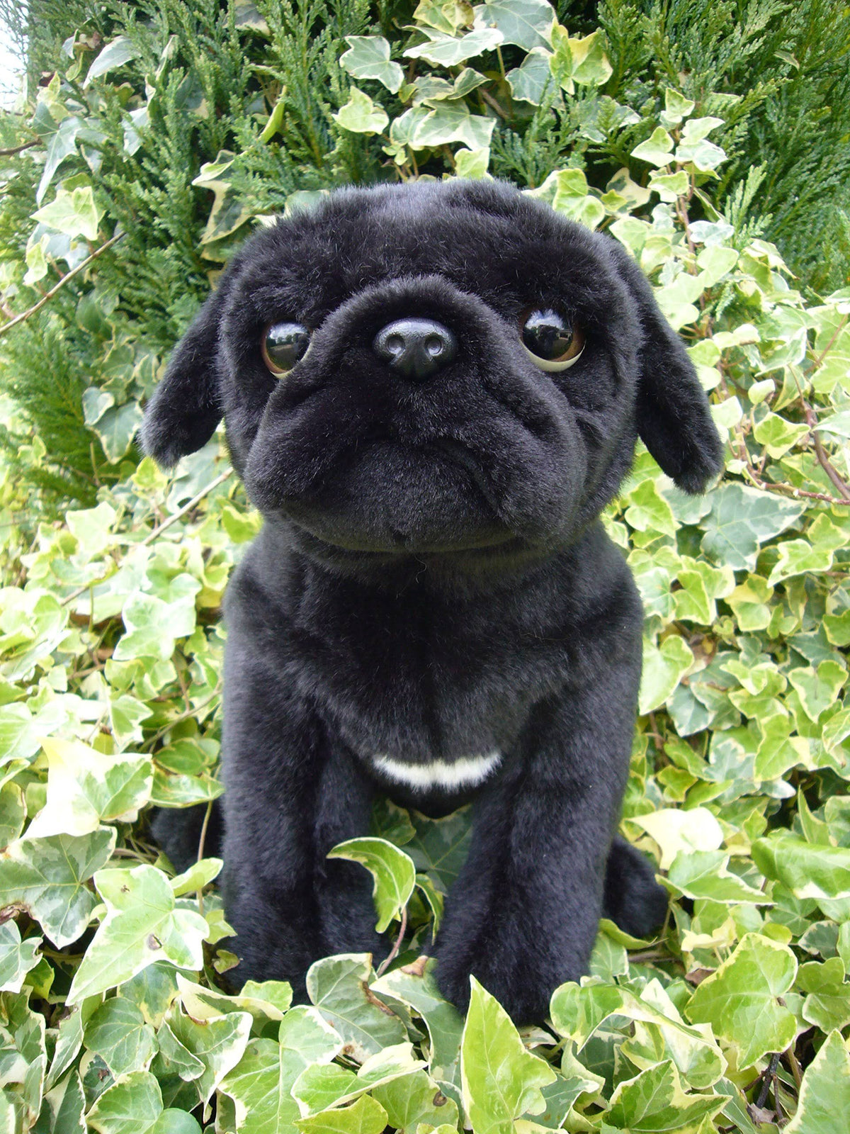 Pug Stuffed Animal Plush Toy Medium Black U9916