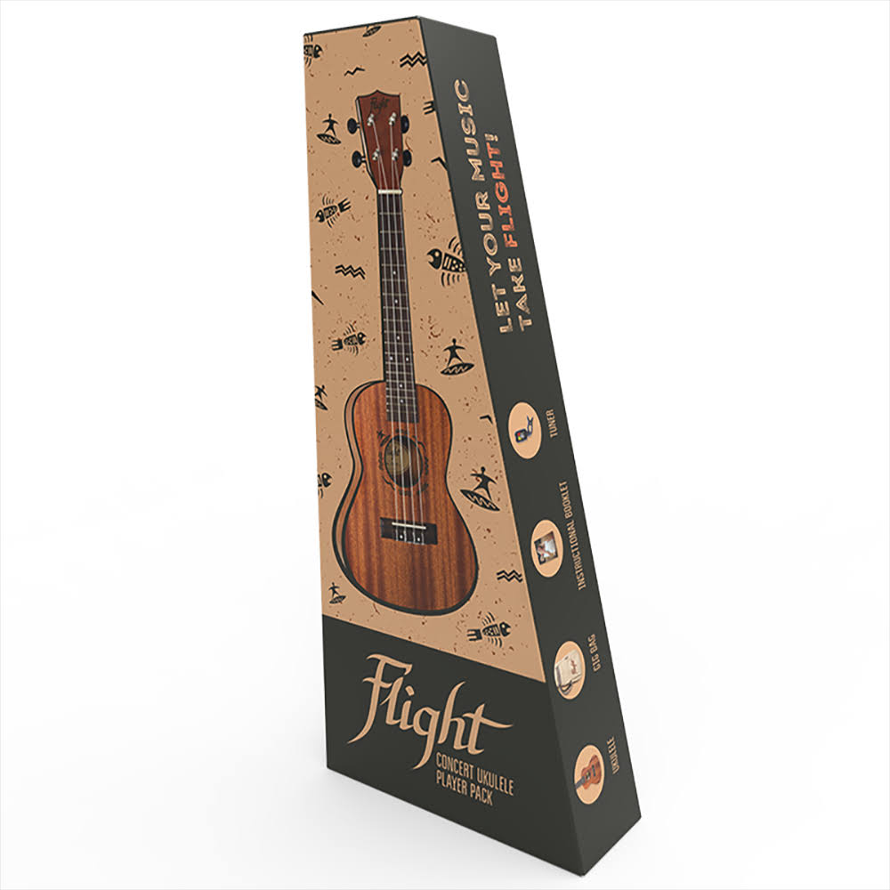 Concert Ukulele Pack with Tuner, Gig-Bag, Book P9692