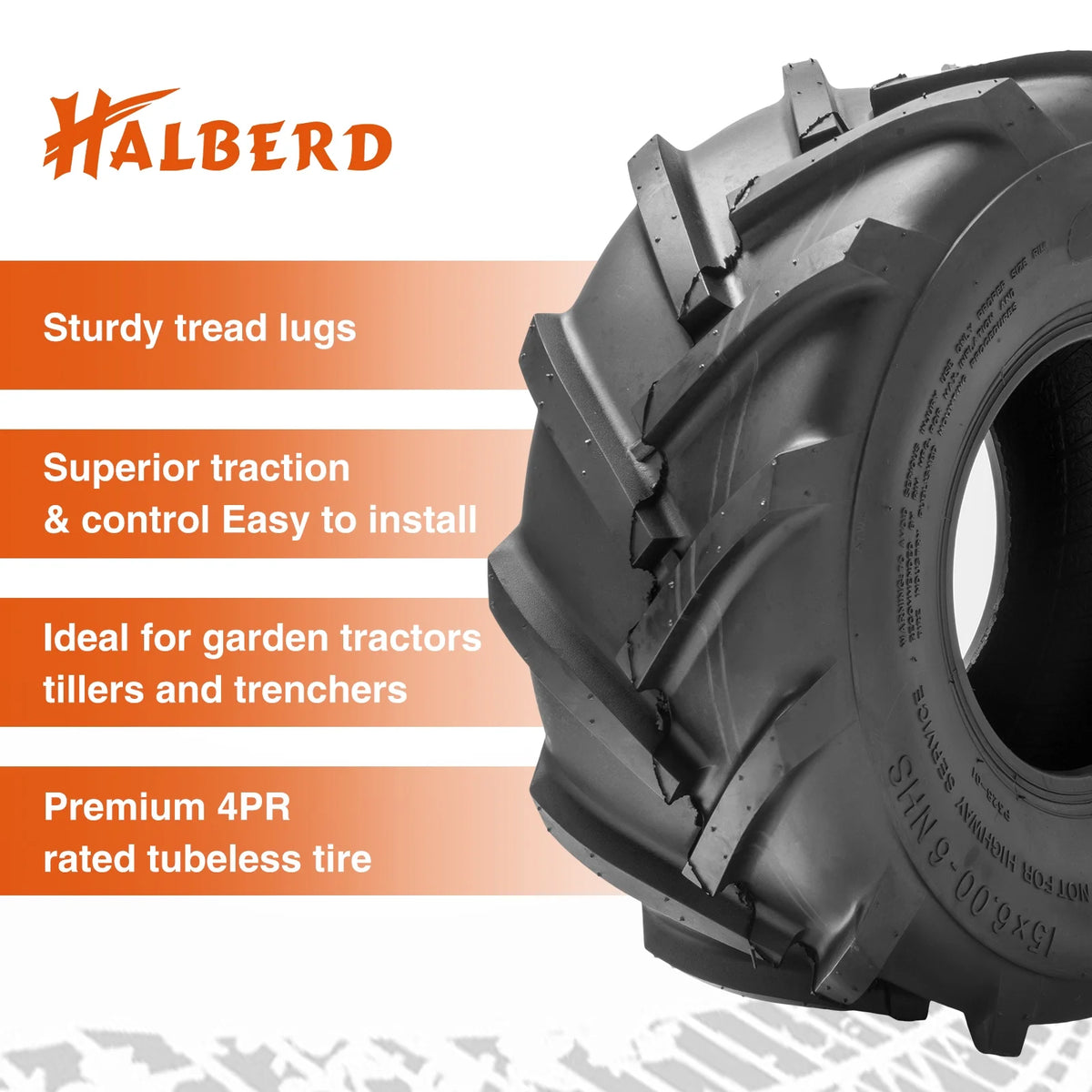 15x6.00-6 Lawn Mower Turf Tires 2 Set T316