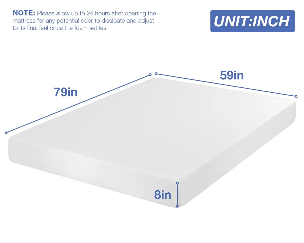 Queen 8 Inch Gel Memory Foam Medium Firm Mattress M156049