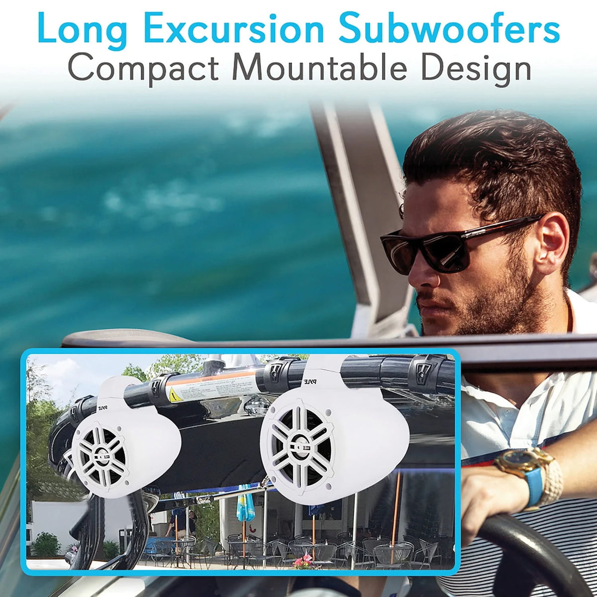 4-inch Waterproof Marine Wakeboard Tower Speakers Q293