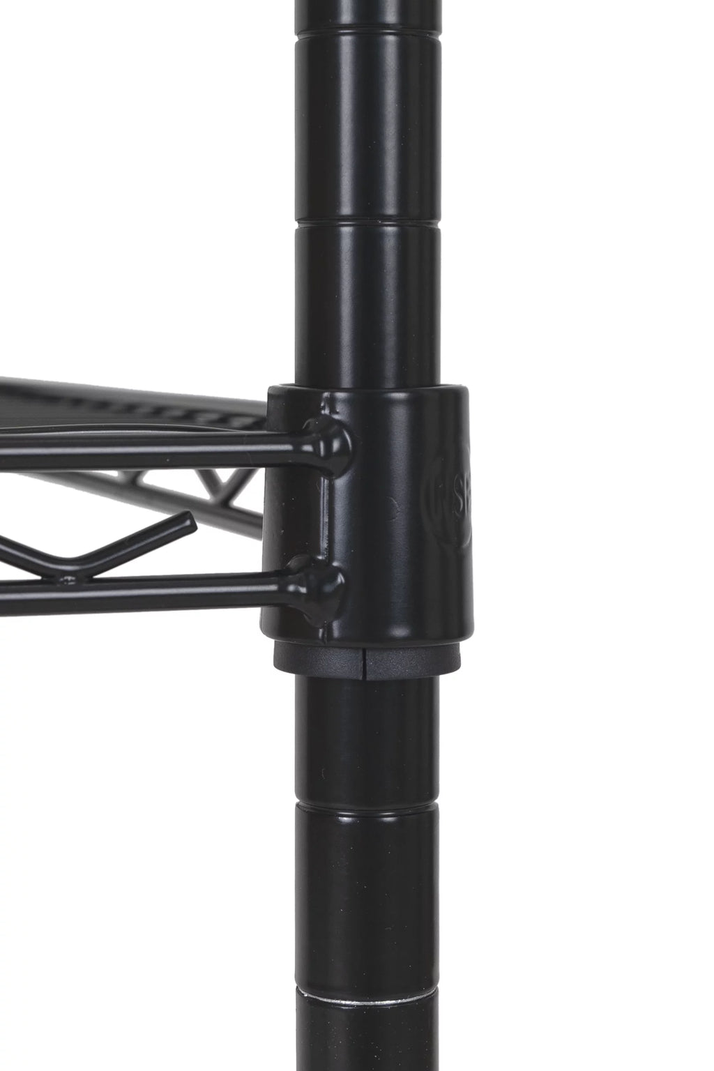 Steel 3-Tier Storage Shelf Unit Black D3083