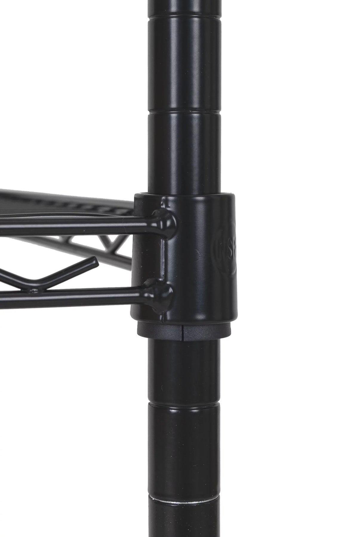 Steel 3-Tier Storage Shelf Unit Black D3083