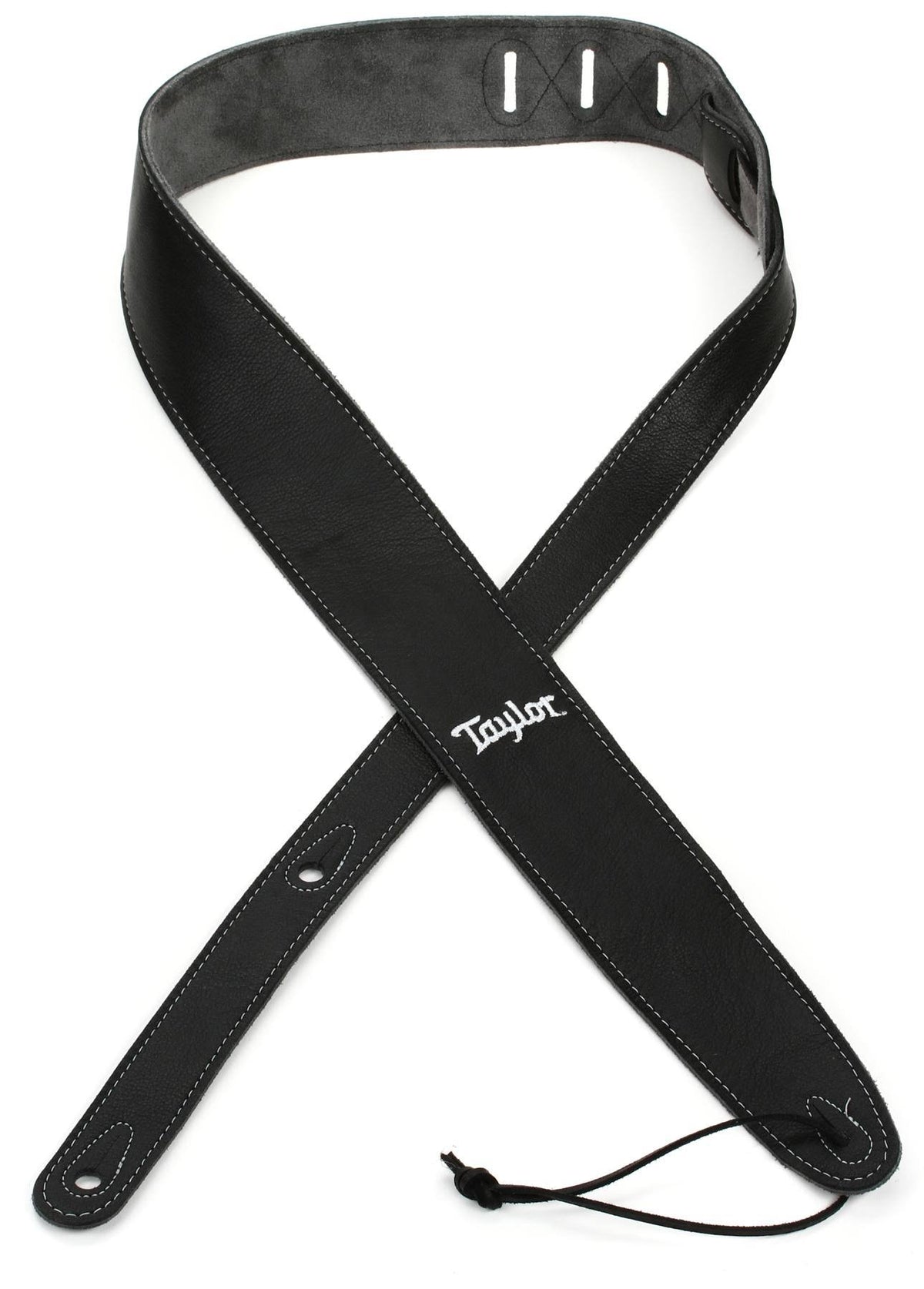 Leather Suede Back 2.5" Strap Black J957