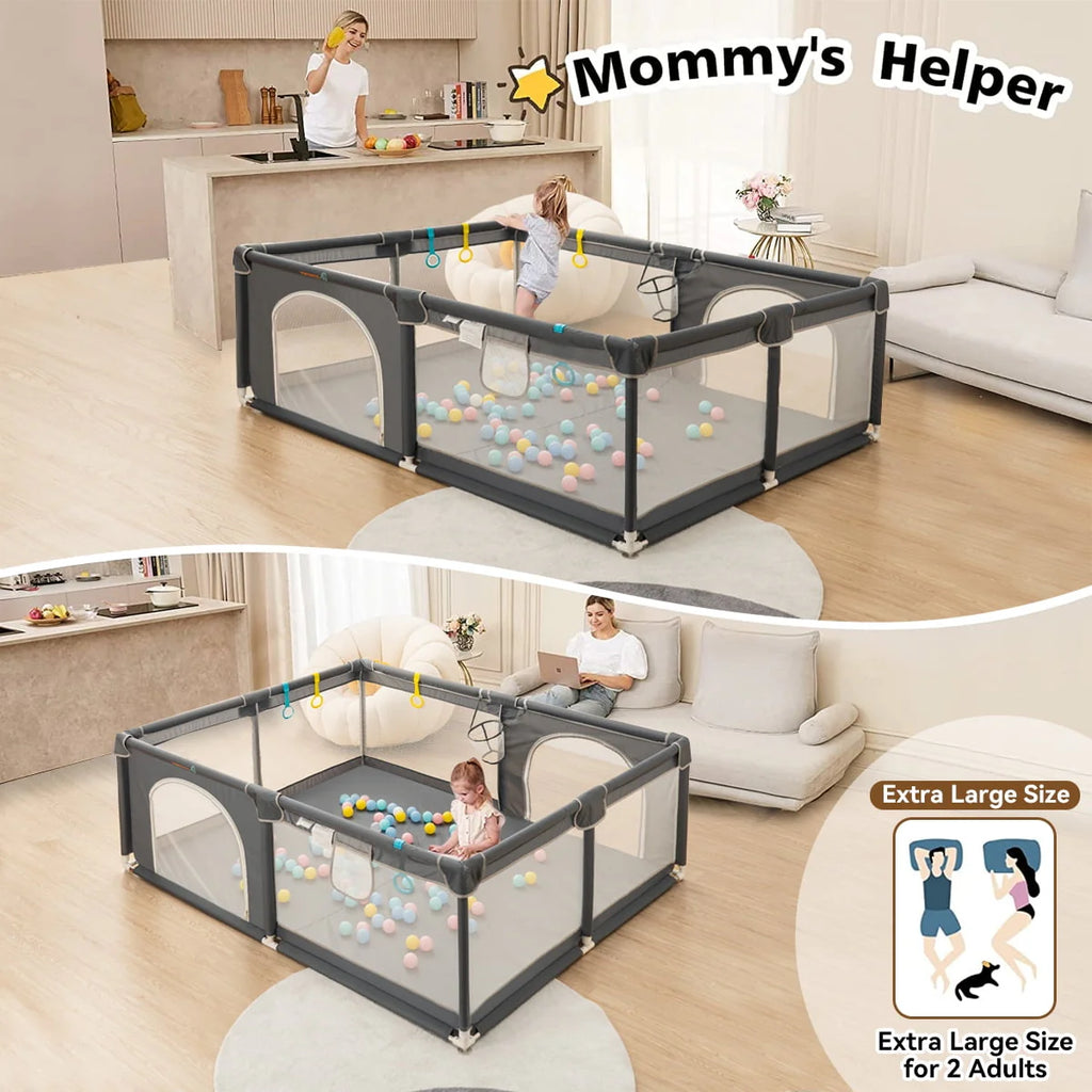 63x63'' Gray Baby Playpen Z78284