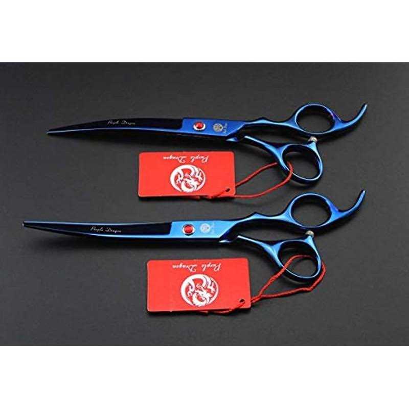 7.0 inch 4PCS Pet Grooming Scissors Kit Steel Straight Curved Thinning Blade L87173