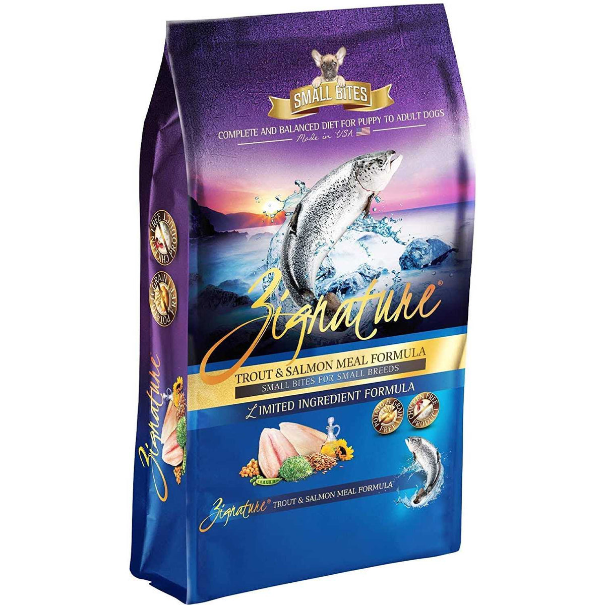 Dry Dog Food Trout & Salmon Formula Small Bites Z266382