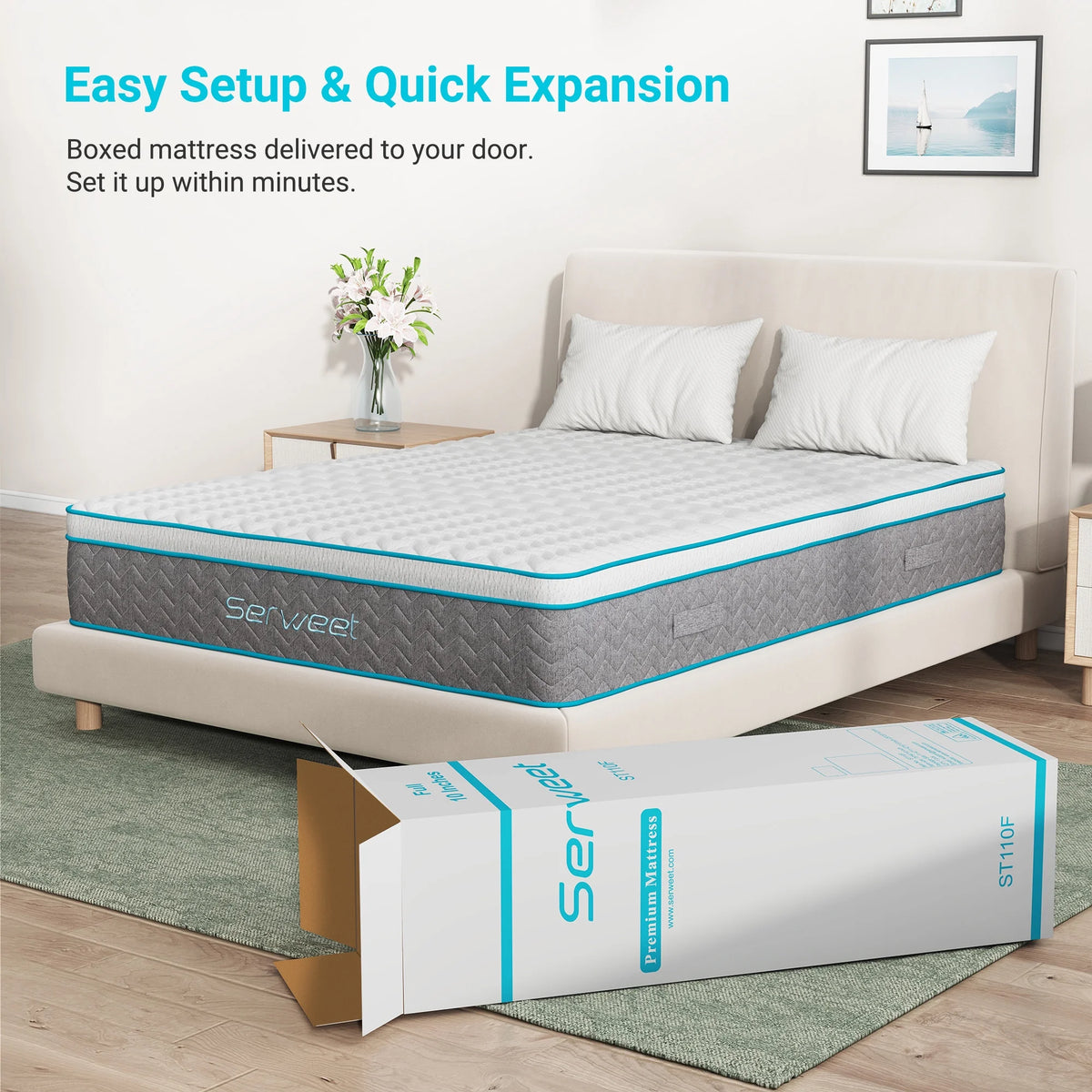 Full Size 10 inch Hybrid Mattress N462486