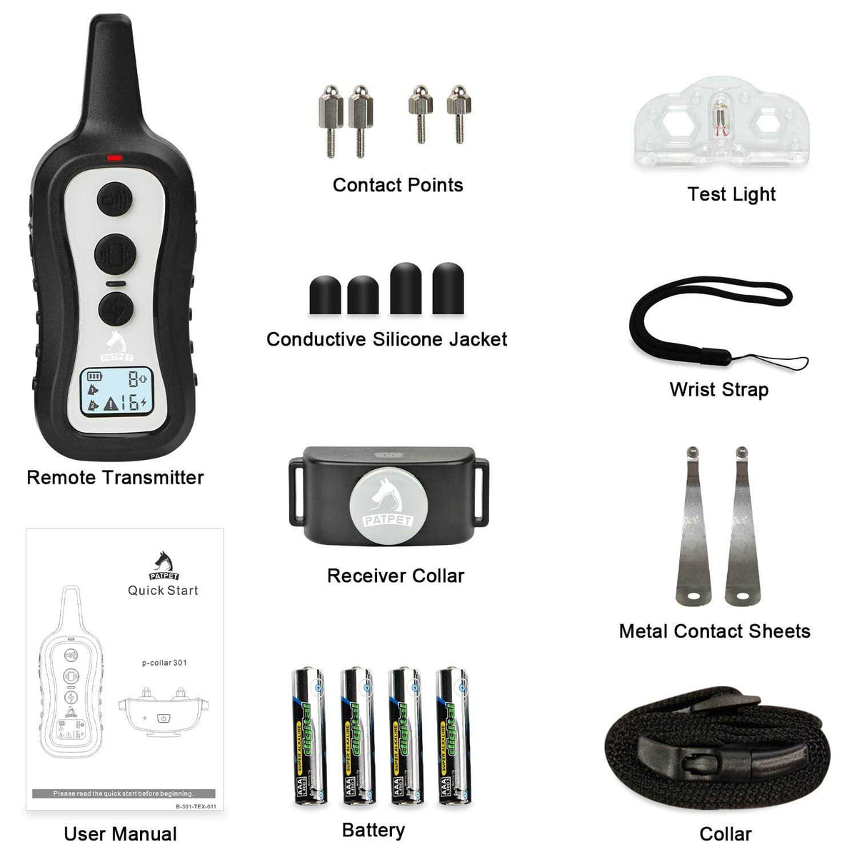 Remote Dog Bark Control & Training Shock Collar Q3254
