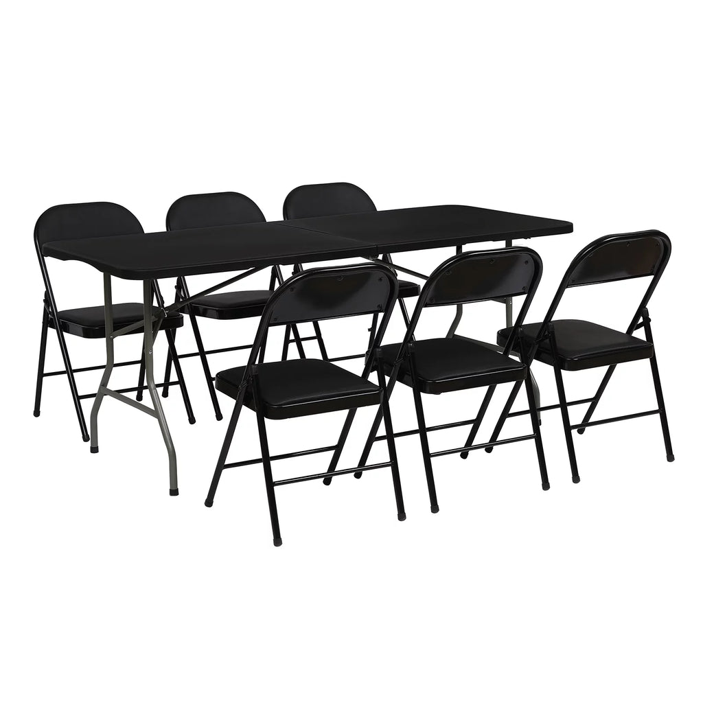 6ft Folding Table Black Q161481
