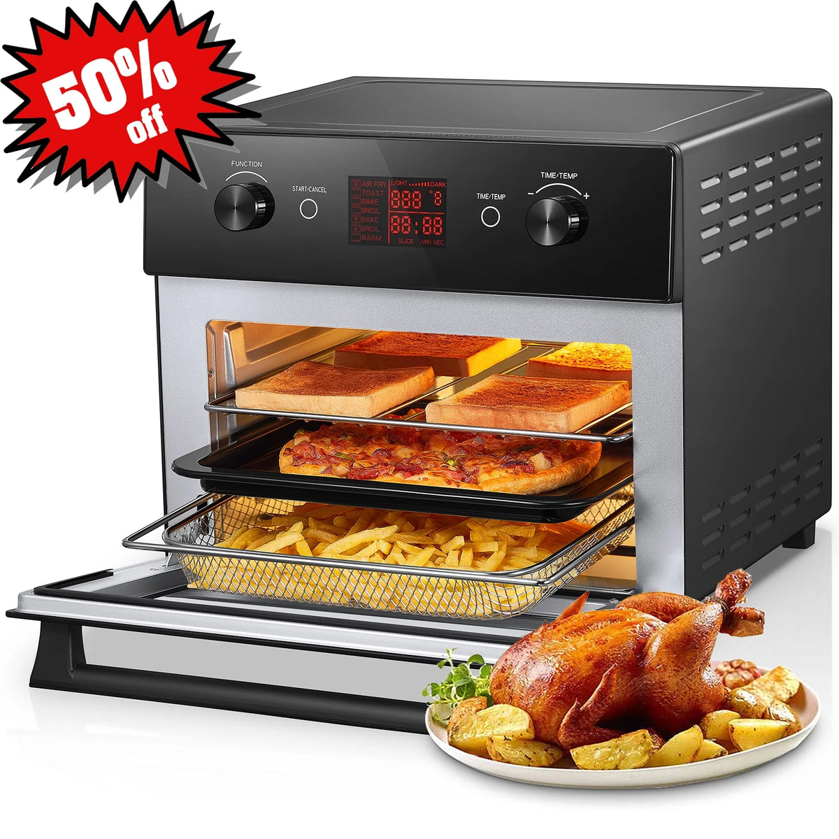 20QT Convection Air Fryer Toaster Oven Combo W3641