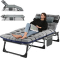 Portable Folding Camping Cot Bed with Mattress & Pillow F538