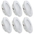 LED Recessed Ceiling Light Warm White Silver Bezel Pack of 6 N576909
