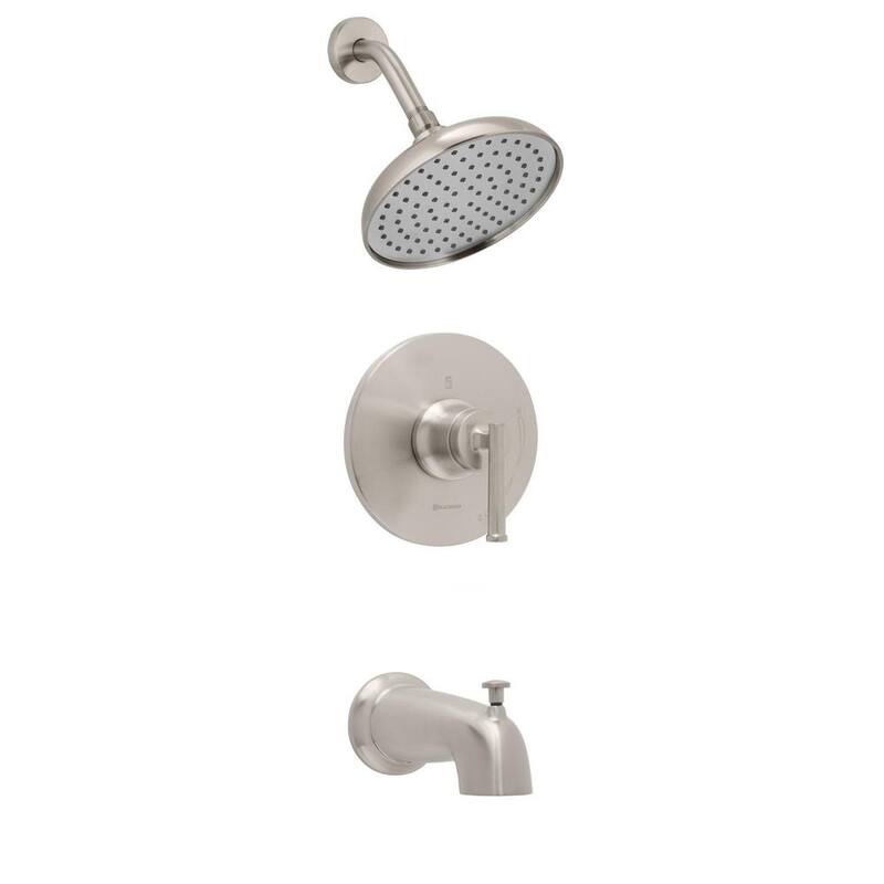 Single Handle 1-Spray Tub and Shower Faucet 1.8 GPM Brushed Nickel U396107