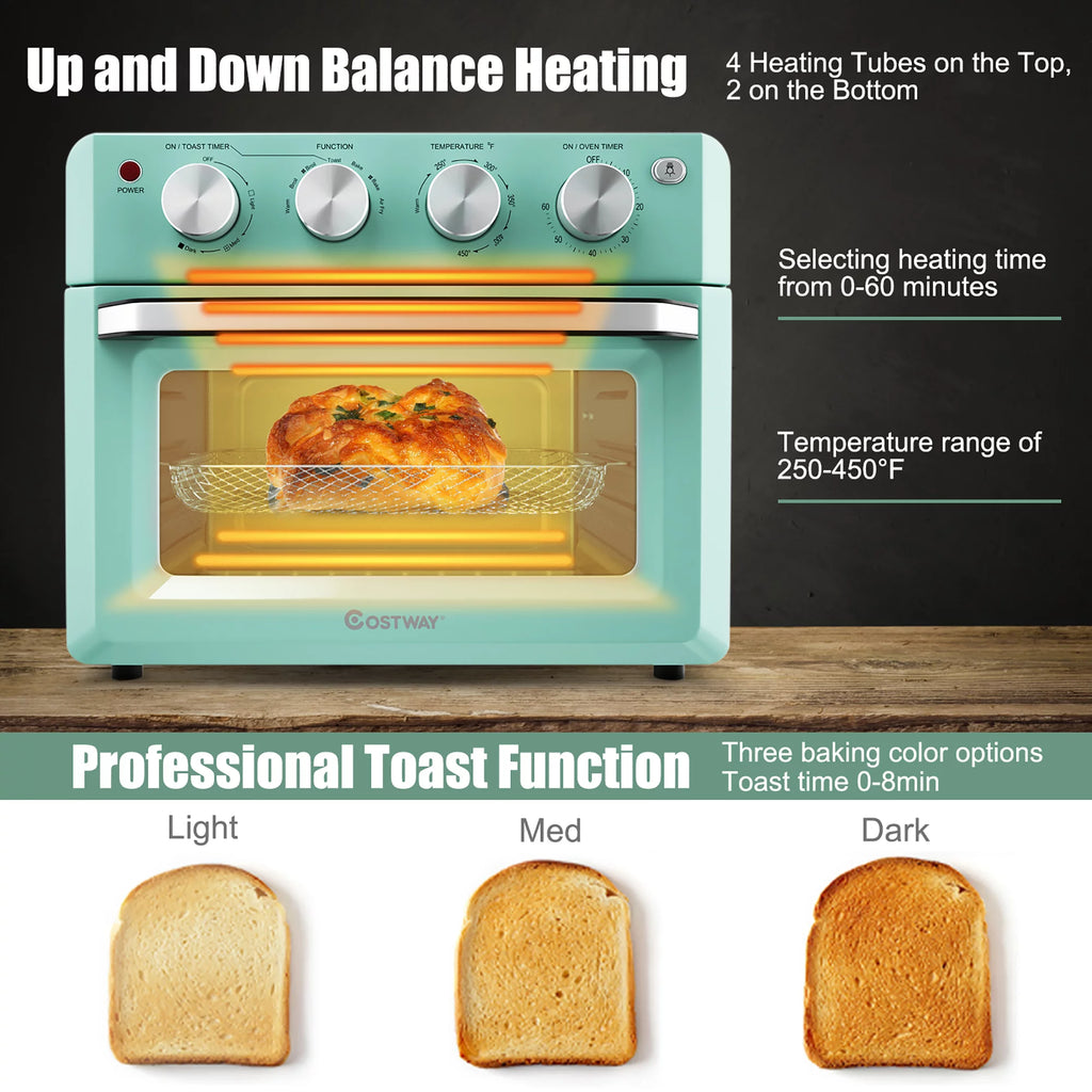 19 QT Air Fryer Toaster Oven with 5 Accessories E7074