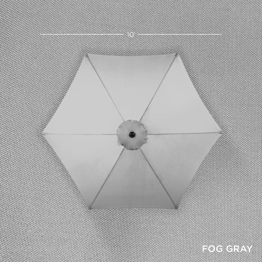 10ft Steel Patio Umbrella with Crank and Tilt J343802