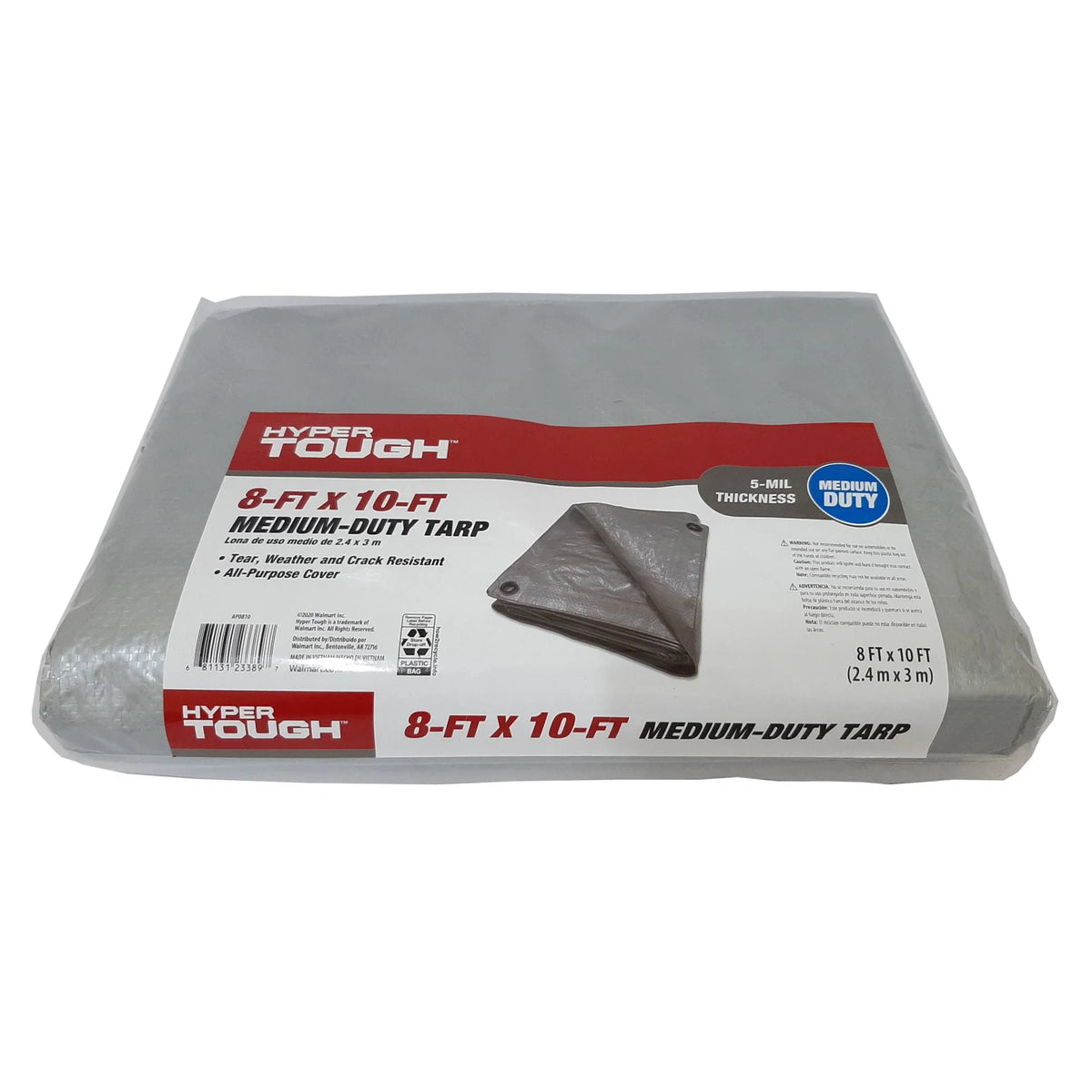 Weather Resistant Medium Duty 8 x 10' Polyethylene Tarp X5160