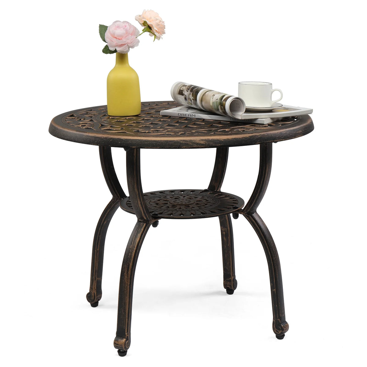 21 in Aluminum Square Side Table S975716