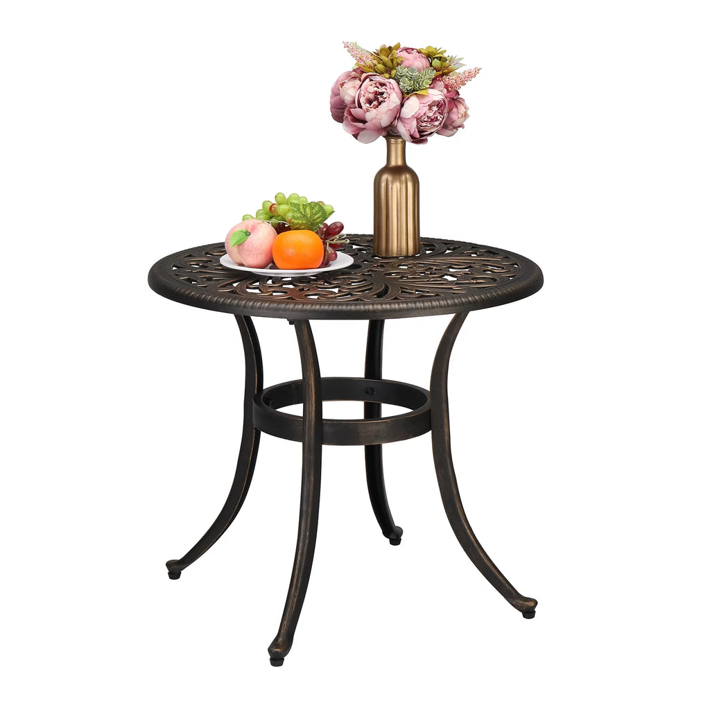 21 in Aluminum Square Side Table S975716