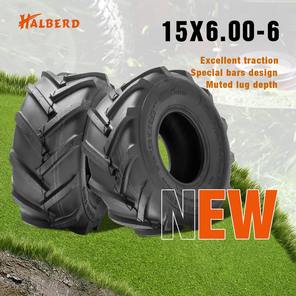 15x6.00-6 Lawn Mower Turf Tires 2 Set T316
