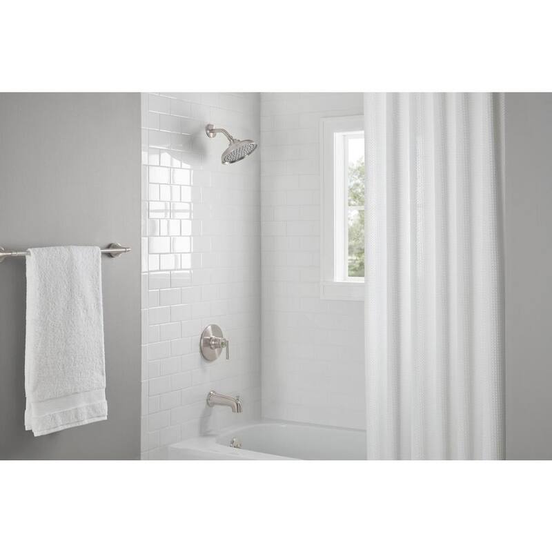 Single Handle 1-Spray Tub and Shower Faucet 1.8 GPM Brushed Nickel U396107