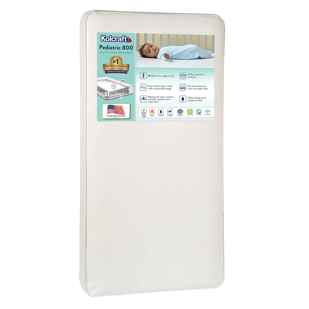80 Coil White Baby Crib and Toddler Mattress J2338