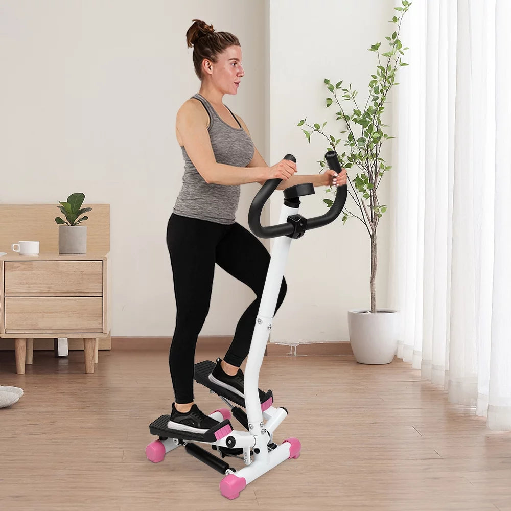 Mini Aerobic Stepper with Handle, Pink D694