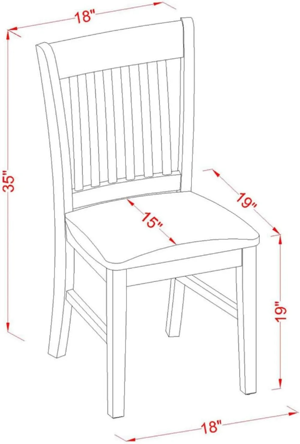 Upholstered Wooden Dining Chairs, Set of 2 H9564