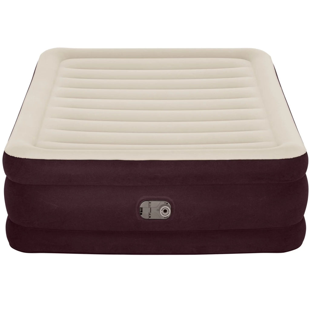Maroon Queen Air Mattress with Built-in Pump L937