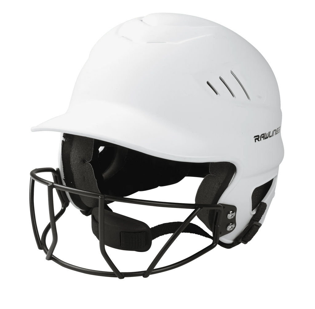 Matte White Fastpitch Softball Helmet with Face Guard G563159