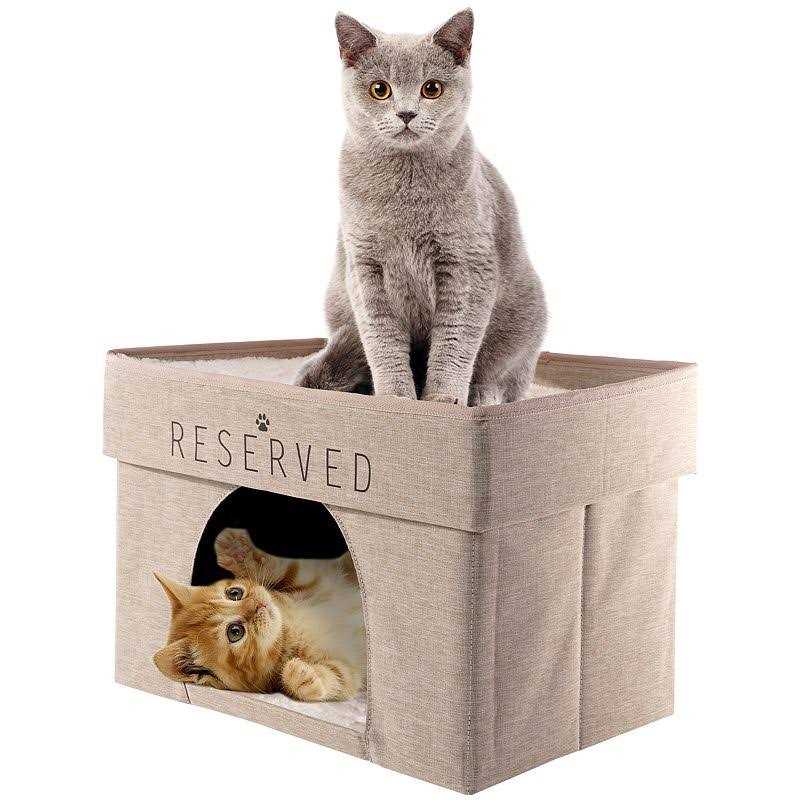 2-Tier Collapsible Cat Cave A47166
