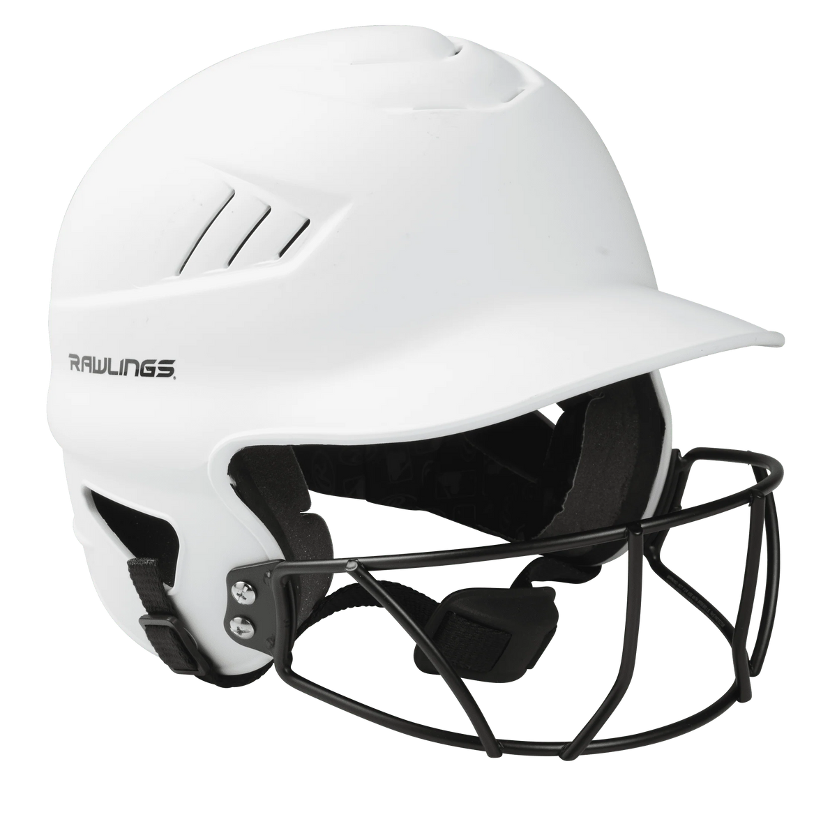Matte White Fastpitch Softball Helmet with Face Guard G563159