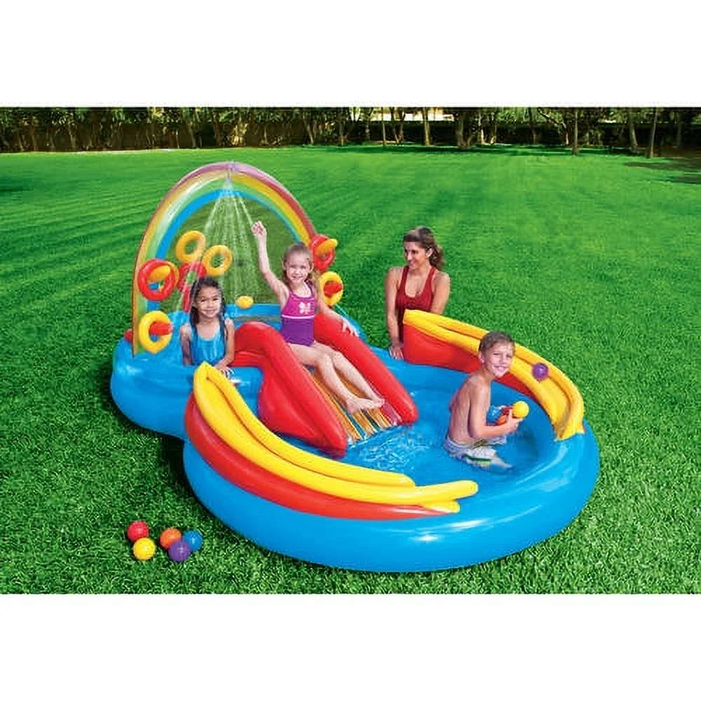 Inflatable Pool and Water Slide M1438