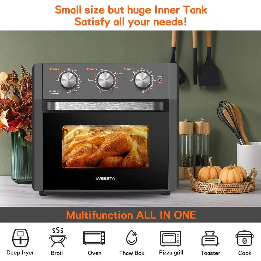 20Qt 5in1 Air Fryer Oven Toaster Combo Gray L59526