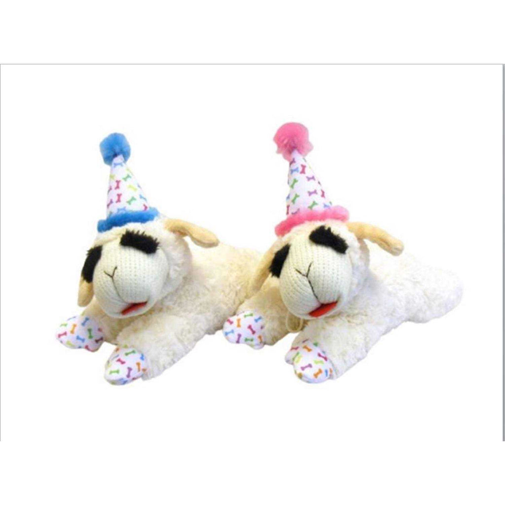 Lamb Chop Dog Toy with Birthday Hat E703210