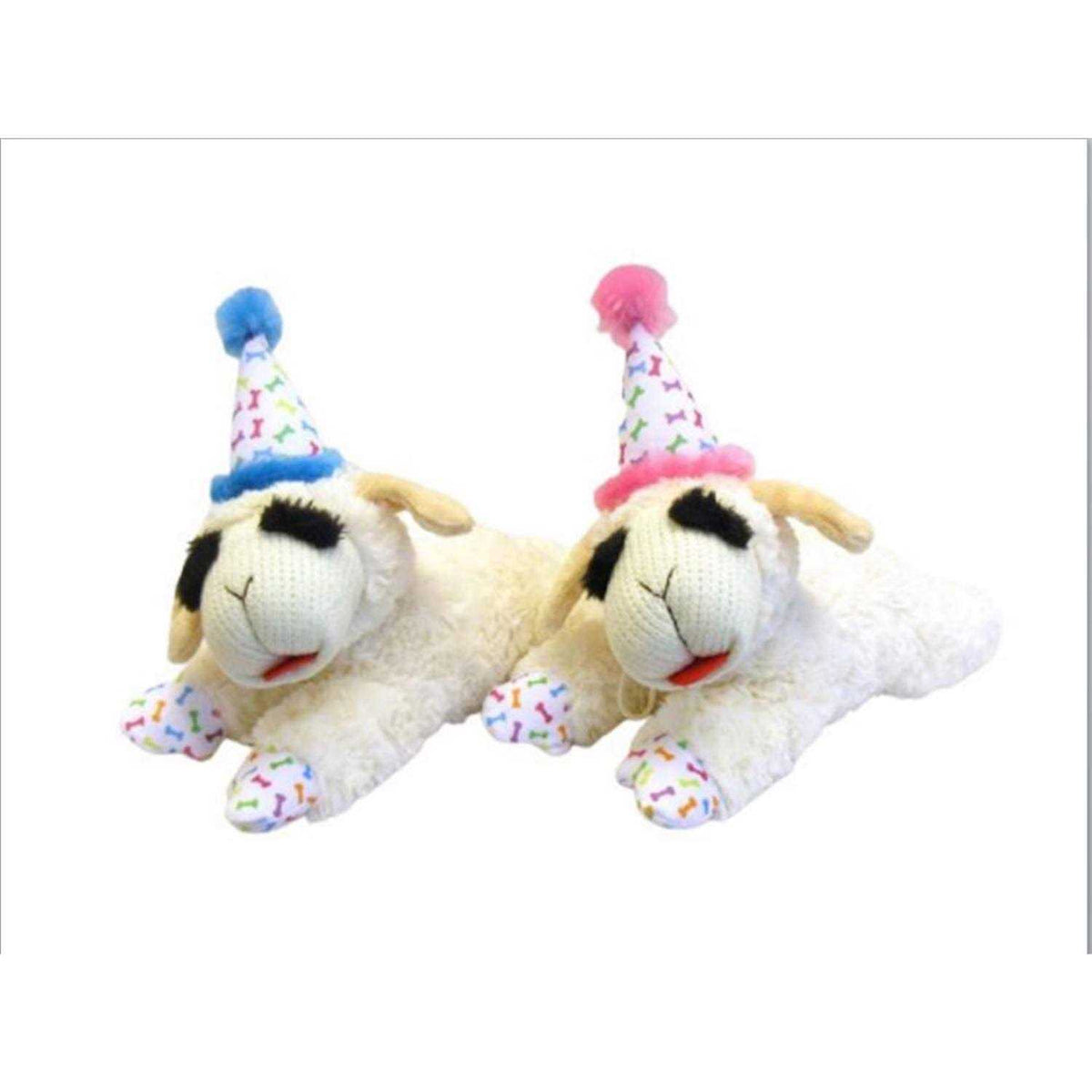 Lamb Chop Dog Toy with Birthday Hat E703210