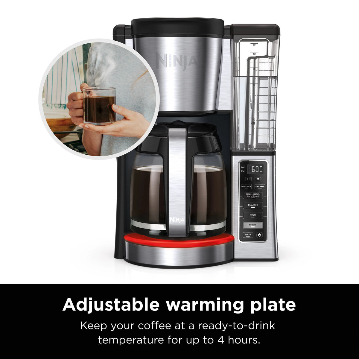 12-Cup Programmable Coffee Maker with Glass Carafe H334609