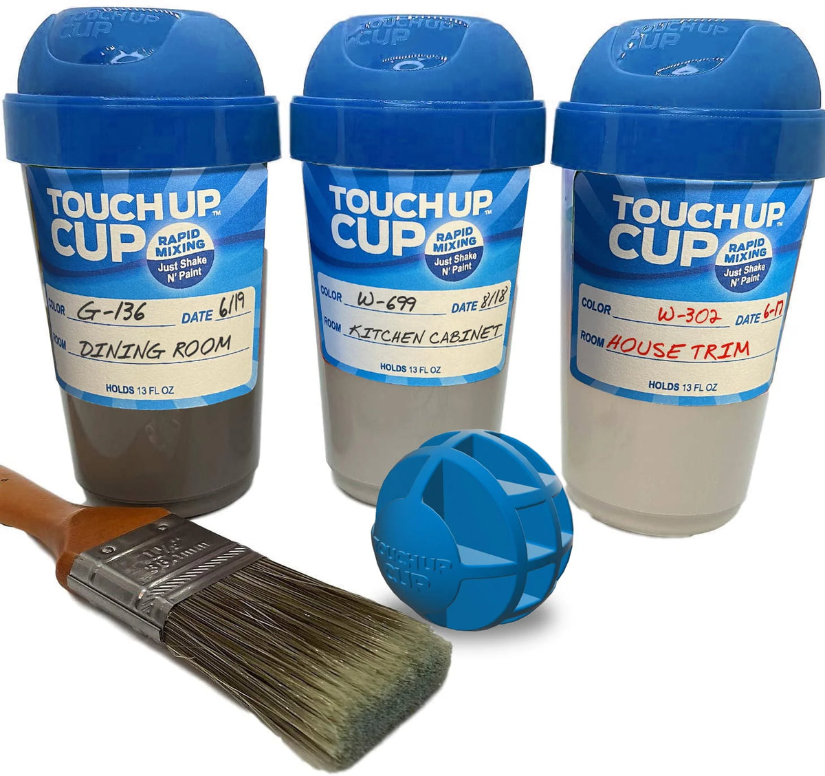 13 oz Empty Paint Storage Containers with Lids, 3 Pack M52469