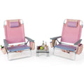 2-Pack Folding Backpack Beach Chair Pink U156101