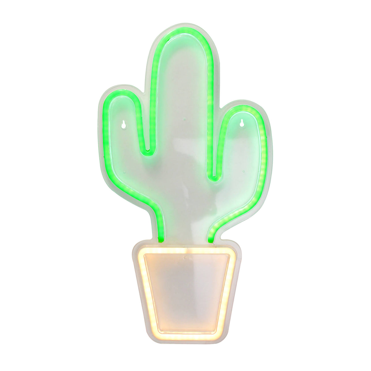Neon Style LED Lighted Green Cactus Window Silhouette Sign G77577
