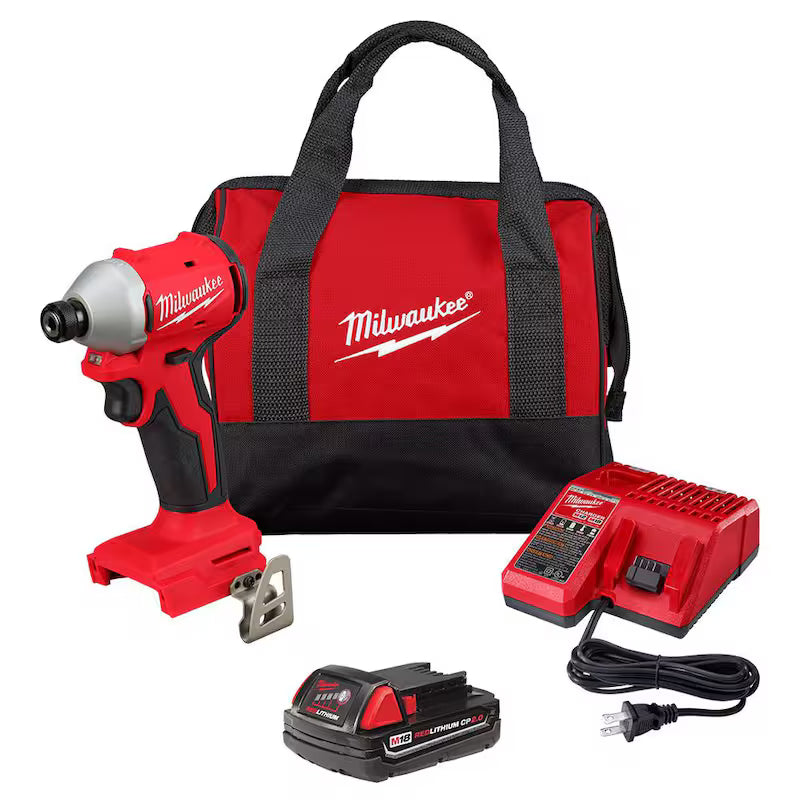 18-Volt Lithium-Ion Compact Brushless Cordless 1/4 in. Impact Driver Kit with 2.0 Ah Battery X9088